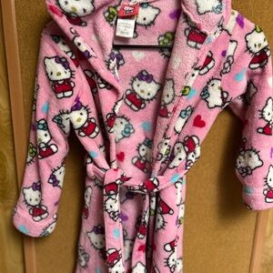 Hello Kitty Pink Fleece Kids Robe